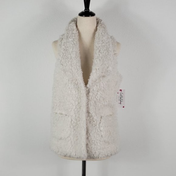 CoffeeShop Other - CoffeeShop Shaggy Whubby Faux Fur Drape Vest Sz L